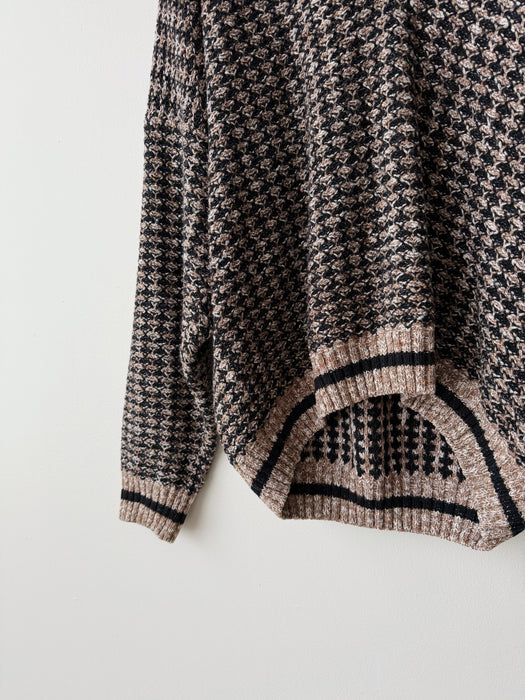 Patterned Knit Sweater | L