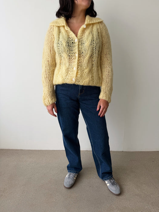 Yellow Knit Sweater | M