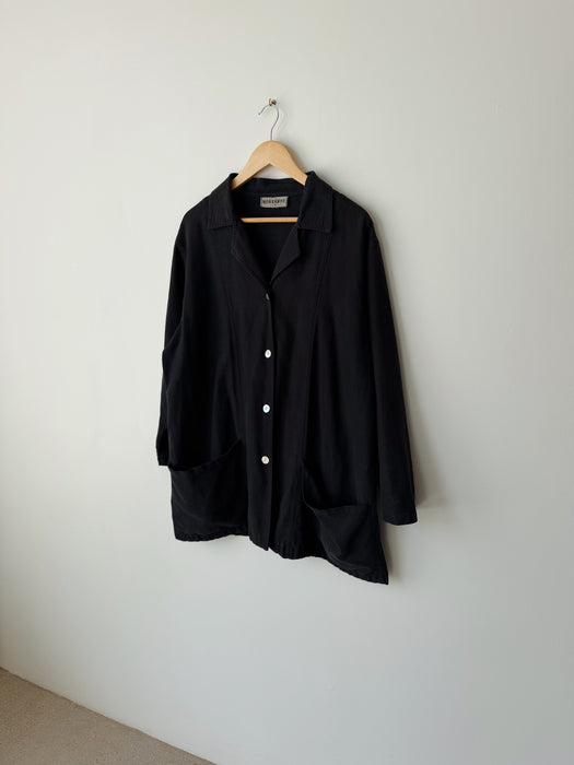 Black Linen Jacket | XL