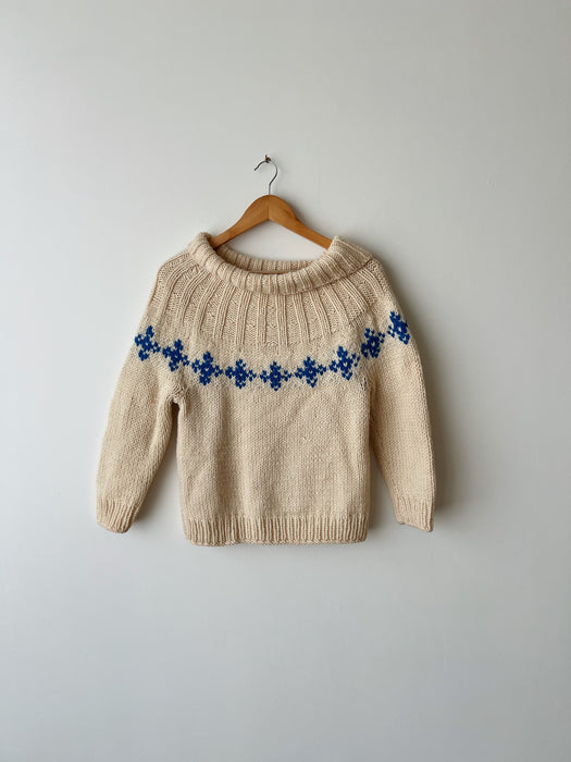 Cream Hand Knit Sweater | S