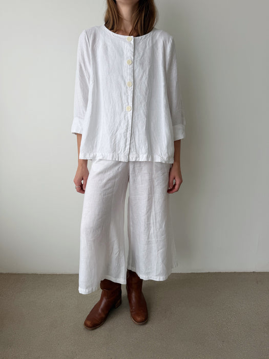 White Linen Culottes | XS/S