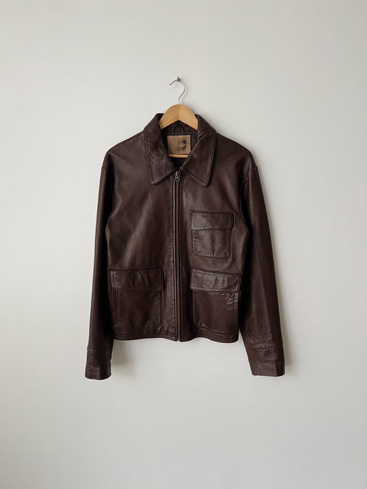 Brown Leather Jacket | M