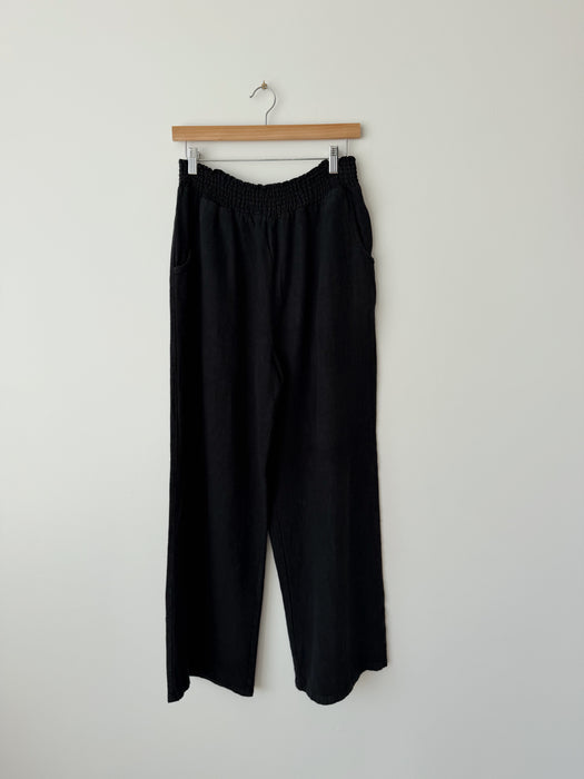 Black Linen Pants | L