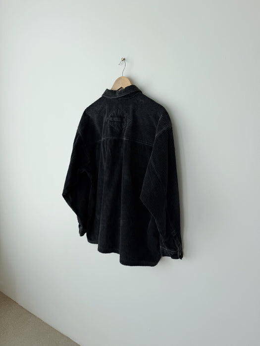Charcoal Corduroy Button Up | L