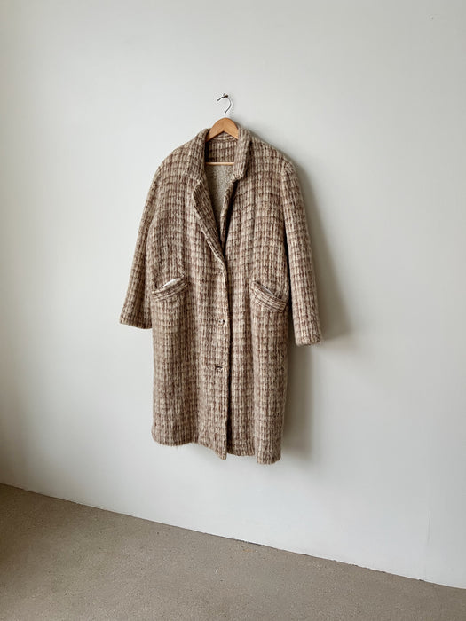 Neutral Wool Blend Coat |