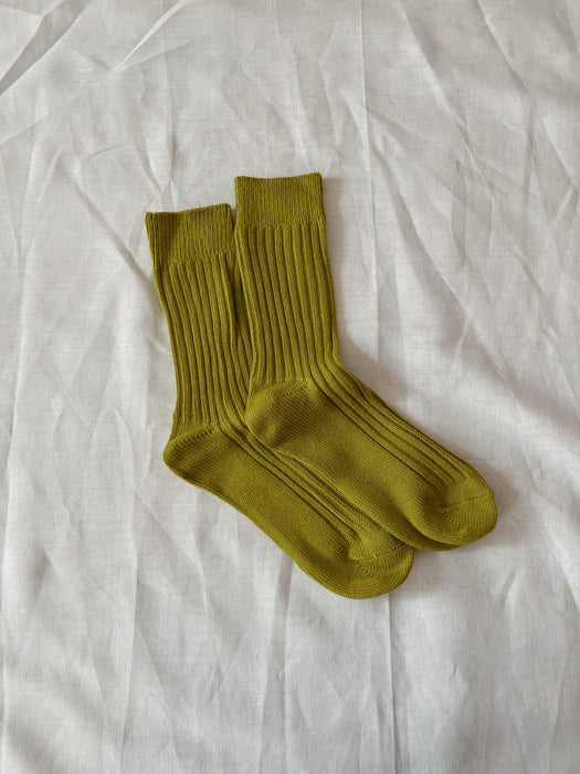 Billy Bamboo Ribbed Cotton High Sock