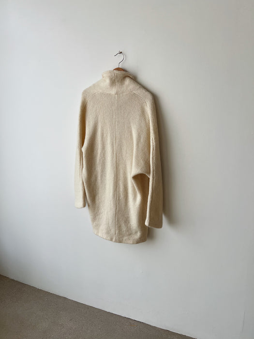 Cream Mohair Wool Cardigan | L/XL