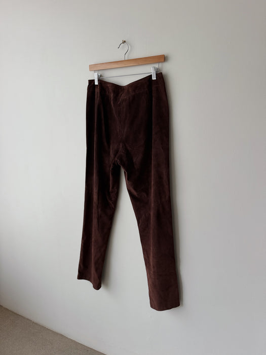 Chocolate Brown Suede Pants | 30