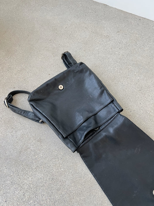 Black Leather Backpack