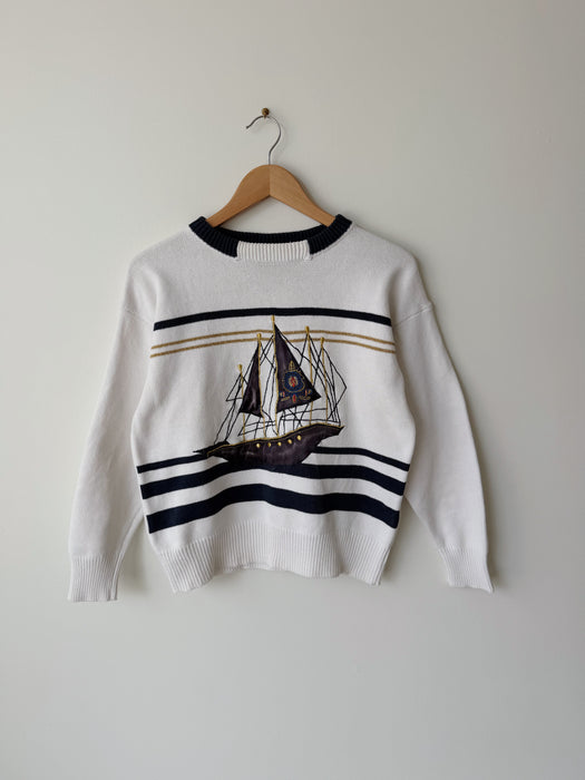 Cotton Sailboat Sweater | S