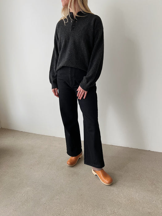 Charcoal Lambswool Sweater | M