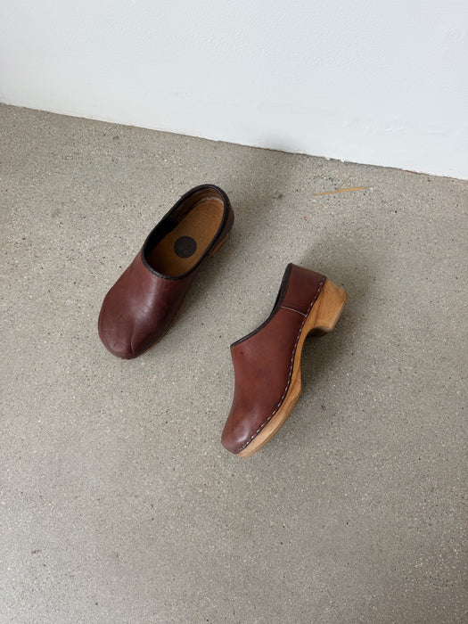 Brown Leather Clog | 8.5