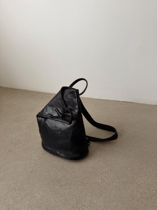 Black Leather Backpack