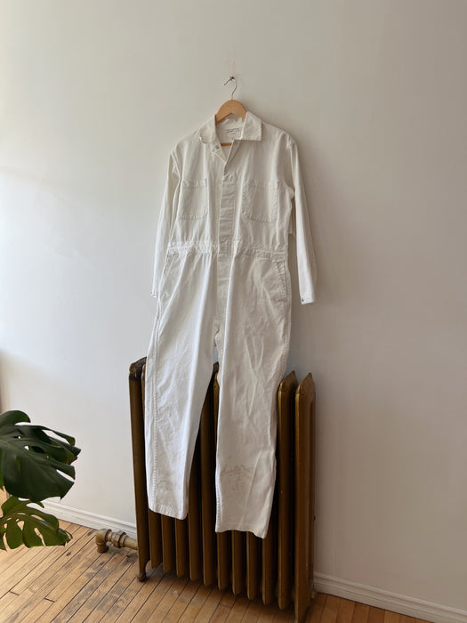 Distressed White Coveralls | M