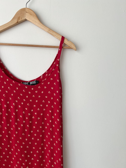 Red Floral Dress | L