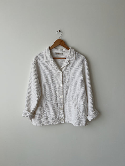 White Waffle Jacket | M/L