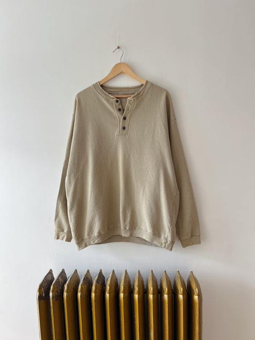 Sand Henley Crewneck | XL