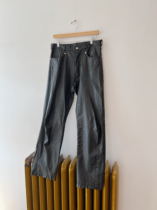 Onyx Leather Pants | 30