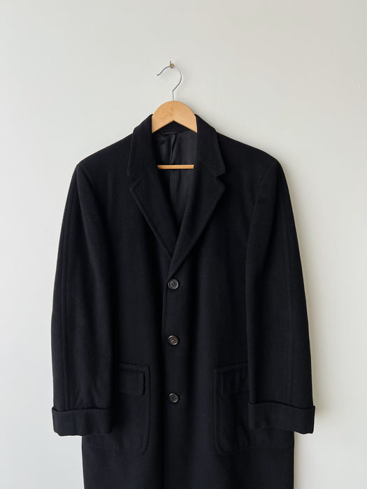 Black Cashmere Coat | L