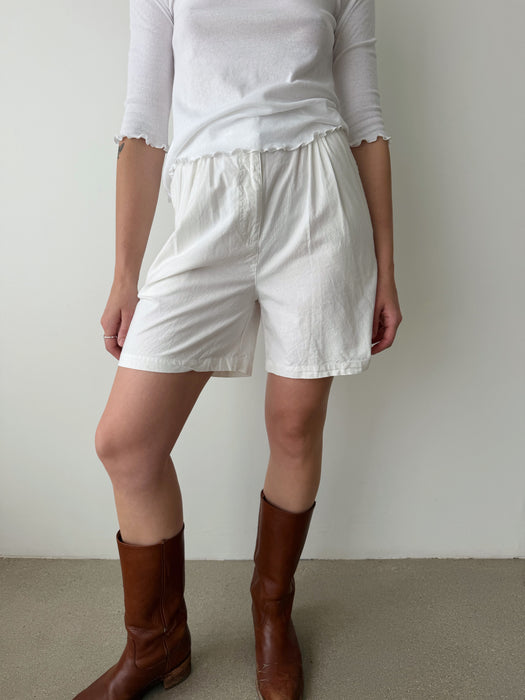 White Trouser Shorts | 28