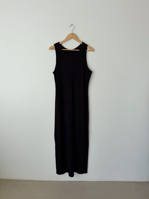 Black Waffle Dress | M/L