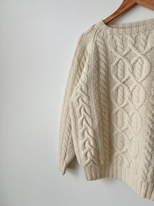 Cream Cable Knit Sweater | S/M