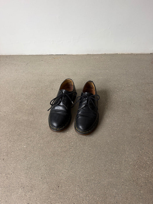 Black Leather Dr Martens Oxford Shoes | 7