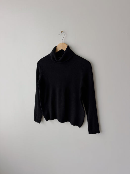 Black Cashmere Turtleneck | S