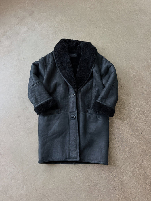Black Sherpa Coat | L/XL