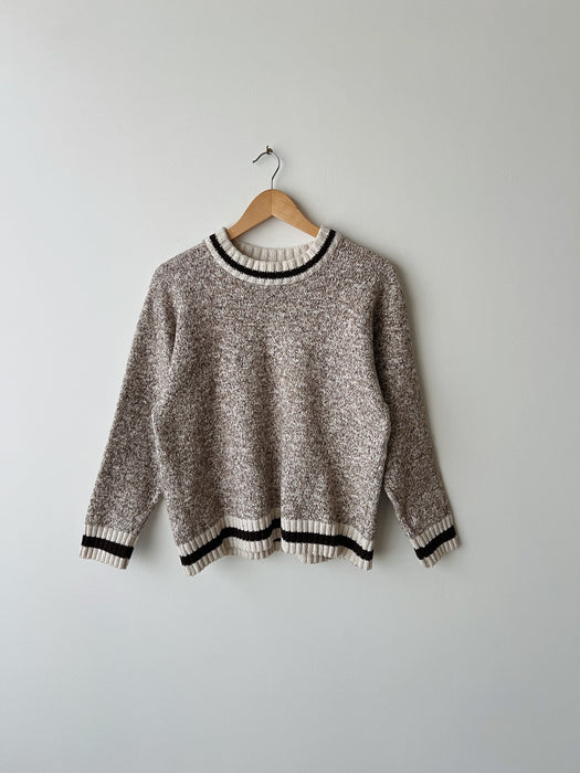 Tan Marled Knit Sweater | S