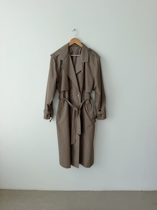 Warm Grey Trench Coat | L