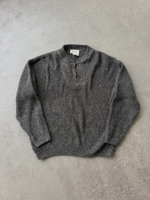 Eddie Bauer Marled Knit Henley Sweater | L/XL