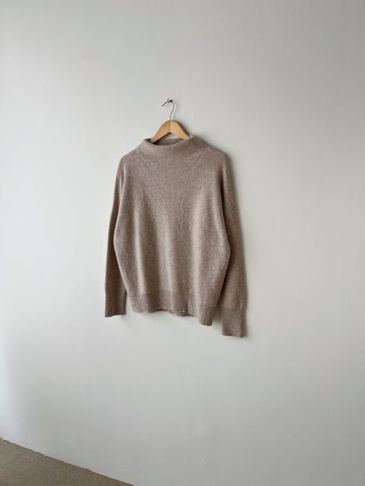 Heather Oat Cashmere Sweater | M/L
