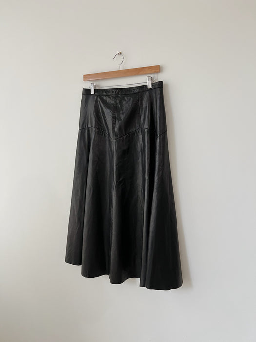 Black Leather Skirt | 30