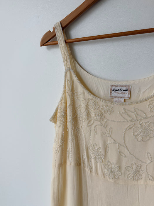 Cream Beaded Dress | L