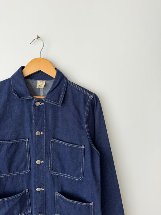 Dark Wash Golden Horse Chore Coat | S