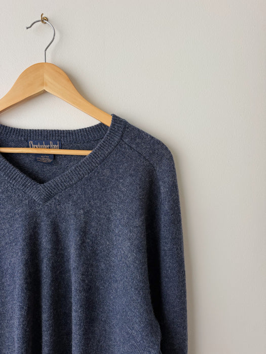 Blue Lambswool Sweater | XL