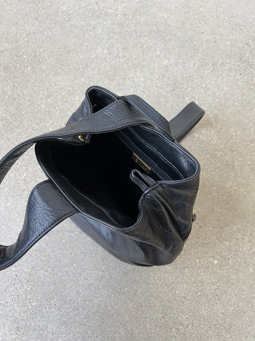 Black Leather Shoulder Bag