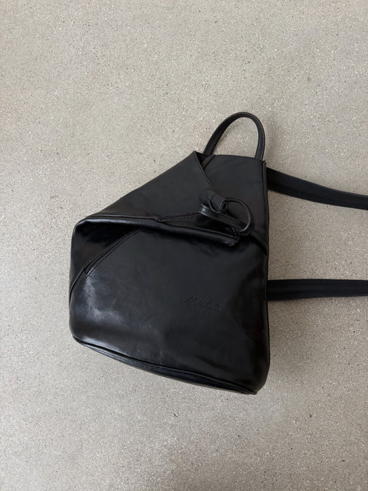 Black Leather Backpack