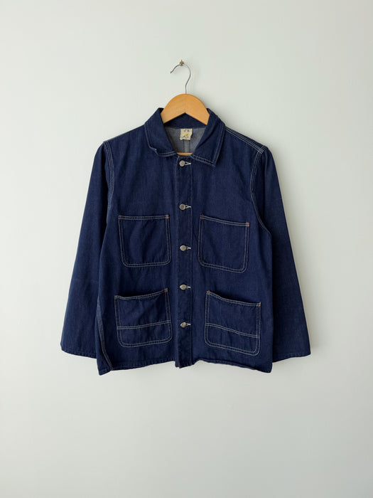 Dark Wash Golden Horse Chore Coat | S