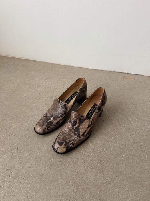 Reptile Leather Loafers | 9