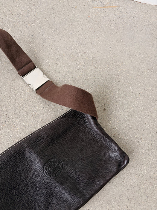 Roots Brown Leather Belt Bag
