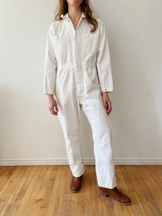 Distressed White Coveralls | M