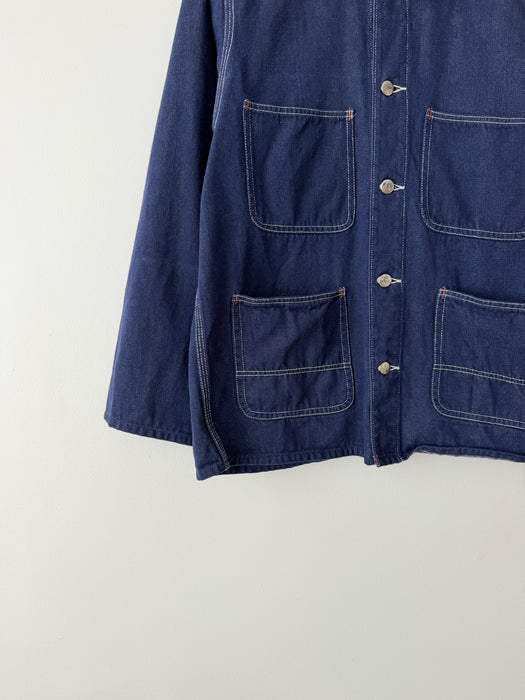 Dark Wash Golden Horse Chore Coat | S