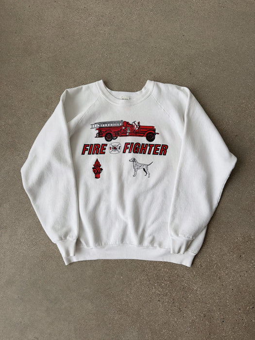White Fire Fighter Crewneck | XL