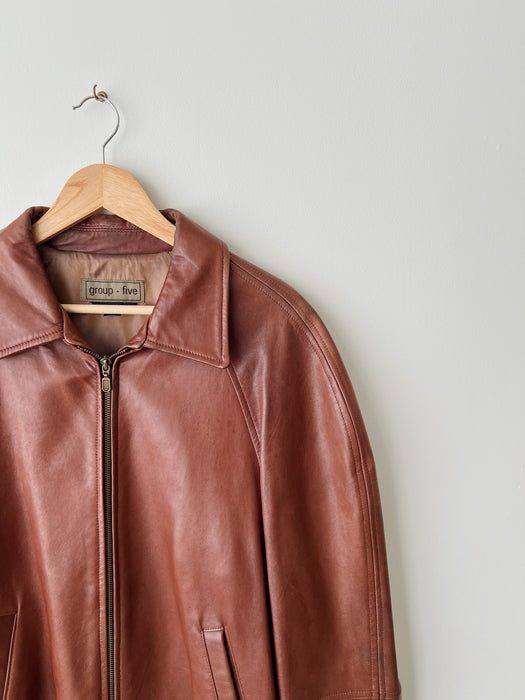 Chestnut Leather Jacket | M/L