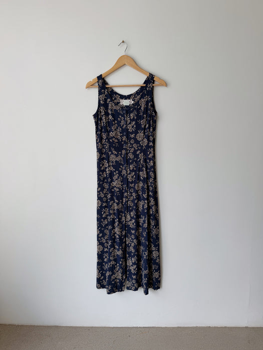 Navy Floral Dress | M