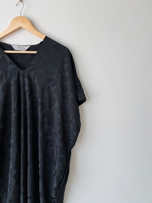 Black Satin Muumuu | L
