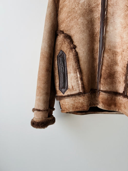 Brown Sherpa Bomber Jacket | M/L