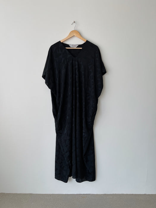 Black Satin Muumuu | L